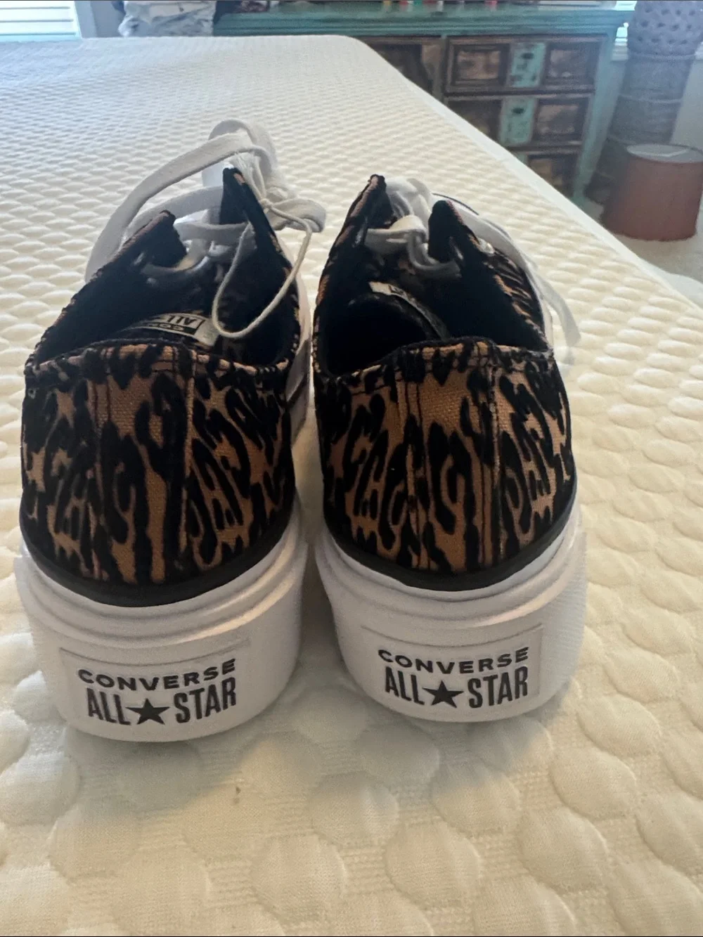 Converse Chuck Taylor All Star Double Stack Low-Top Sneaker in Leopard